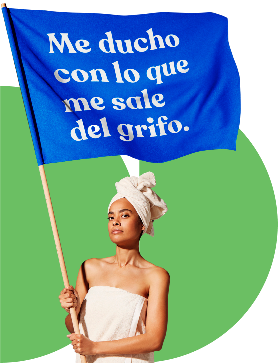 Me ducho con lo que me sale del grifo.